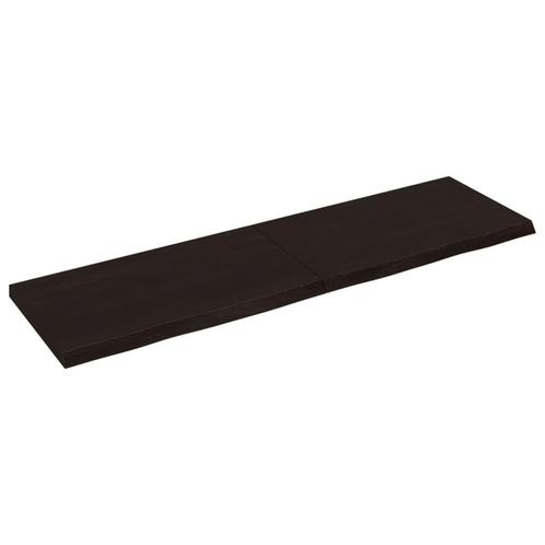 vidaXL Wandschap behandeld massief eikenhout donkerbruin, Huis en Inrichting, Woonaccessoires | Wandplanken en Boekenplanken, Nieuw