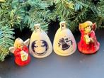 Decoratieve bel (4) - diverse makers: 4 kerstbelletjes,, Nieuw