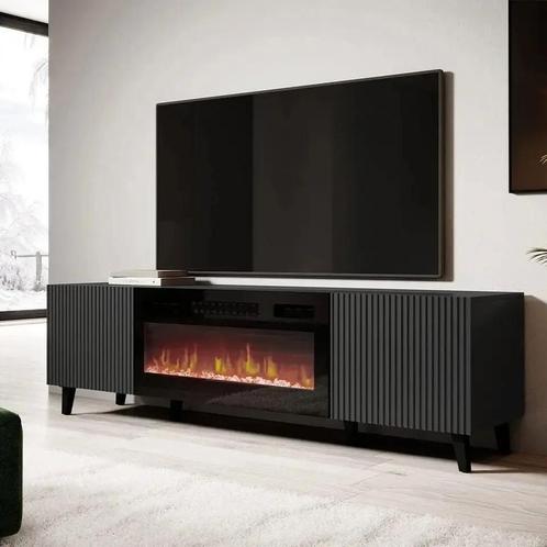 Tv-meubel Modern design met elektrische openhaard 181x42x50, Auto diversen, Autogereedschap, Nieuw, Verzenden