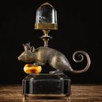 Bronzen beeld met kwarts en amber - Duitsland 1900 sculptuur, Antiek en Kunst