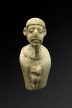 Oud-Egyptisch Faience amulet van de God Ptah - 2 cm  (Zonder, Antiek en Kunst