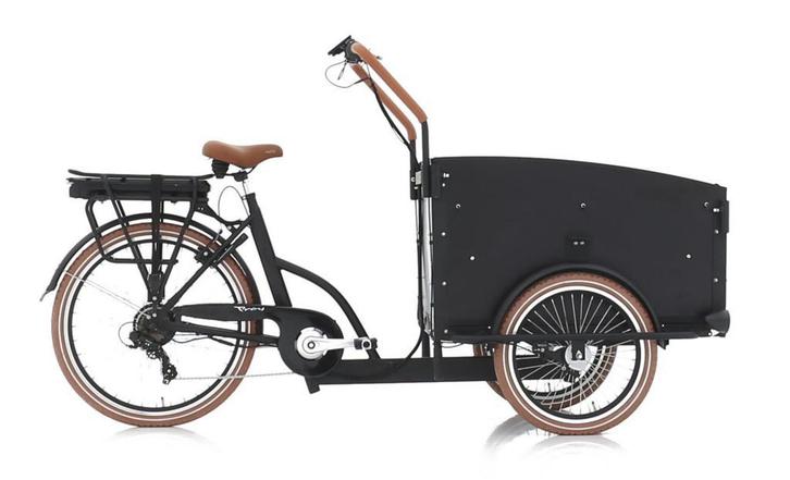 Elektrische Bakfiets Troy - Vogue 36Volt 7V Mat Zwart, Fietsen en Brommers, Fietsen | Bakfietsen, 4 kinderen of meer, Nieuw, Overige merken