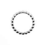 18 Krt. Witgouden aanschuif ring met bolletjes, Sieraden, Tassen en Uiterlijk, Ringen, Gebruikt, Overige kleuren, Ophalen of Verzenden