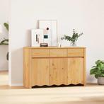 vidaXL Dressoir Drammen Eiken 114 x 43 x 75.5 cm Massief, Verzenden, Nieuw, Grenenhout, Minder dan 50 cm