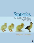 Statistics for the Behavioral Sciences 9781412969314, Boeken, Verzenden, Gelezen, Privitera
