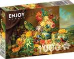 Josef Schuster - Stillleben mit Obstblumen und Papagei, Verzenden, Nieuw