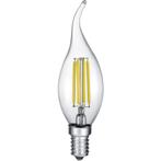 LED Lamp - Kaarslamp - Filament - Trion Kirza - 4W - E14, Led-lamp, Soft of Flame, E14 (klein), Nieuw