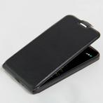 Luxe PU Lederen Soft Case Hand Flip Cover S7 Edge - Zwart
