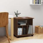 vidaXL Rolkast 60x45x60 cm bewerkt hout bruin eikenkleur, Verzenden, Nieuw