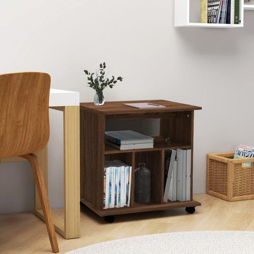 vidaXL Rolkast 60x45x60 cm bewerkt hout bruin eikenkleur, Huis en Inrichting, Kasten | Overige, Nieuw, Verzenden