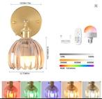 Vintage RGB Wandlamp – Glazen Oplaadbare Bedradingsvrij, Verzenden, Nieuw