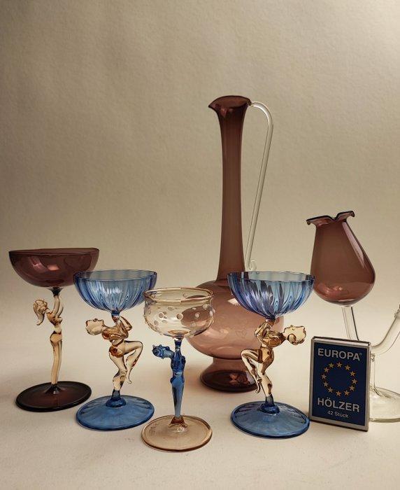 Bimini - Drinkset (6) - Lauscha - Glas-in-lood - Art Deco, Antiek en Kunst, Kunst | Designobjecten