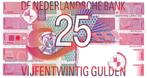 Bankbiljet 25 gulden 1989 Roodborstje UNC, Postzegels en Munten, Verzenden
