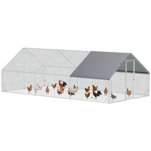 TRUUSK XXL Kippenhok 3 x 6 x 2 m - Vrije Uitloop - Met Schad, Dieren en Toebehoren, Vogels | Toebehoren, Nieuw, Verzenden