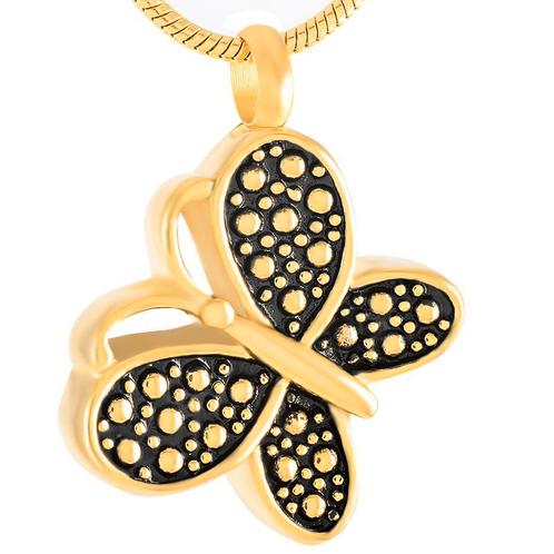 Ashanger, assieraad Vlinder goud, Sieraden, Tassen en Uiterlijk, Kettinghangers, Goud, Nieuw, Dier, Overige materialen