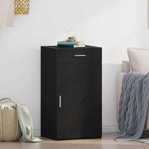 vidaXL Dressoir met lade Zwart eiken 50 x 42,5 x 93 cm, Huis en Inrichting, Kasten | Dressoirs, Nieuw, Minder dan 50 cm, Overige houtsoorten