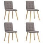 vidaXL Eetkamerstoelen 4 st draaibaar stof taupe, Huis en Inrichting, Stoelen, Verzenden, Nieuw