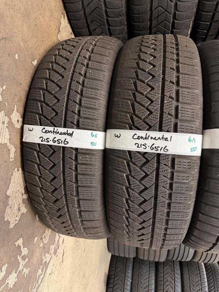 215-65-16 Continental Winterbanden 6.5mm Montage 215 65 16, Auto-onderdelen, Banden en Velgen, 16 inch, Winterbanden, 215 mm, Personenwagen