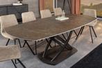 Uitschuifbare eettafel INCEPTION 130-190cm roest ovaal, Huis en Inrichting, Tafels | Eettafels, Ophalen of Verzenden, Nieuw