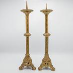 Kandelaren, eind 19e-eeuw - Messing - 1850-1900, Antiek en Kunst