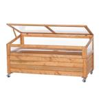 Kweekbak met Kas Deksel op Wielen Eikenlook 118 x 52 x 59 cm, Verzenden