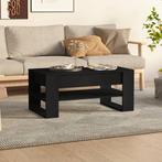 vidaXL Salontafel 102x55x45 cm bewerkt hout zwart, 100 tot 150 cm, Verzenden, Nieuw, 50 tot 100 cm