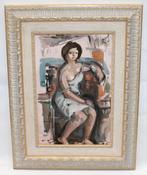 Pedro Mozos Martínez (1915-1983) - Mujer sentada, Antiek en Kunst, Kunst | Schilderijen | Klassiek