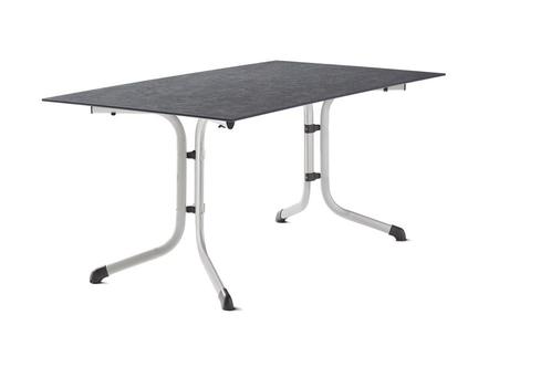 Sieger Boulevard-klaptafel Polytec 160x90 cm aluminium -, Tuin en Terras, Tuintafels, Ophalen of Verzenden