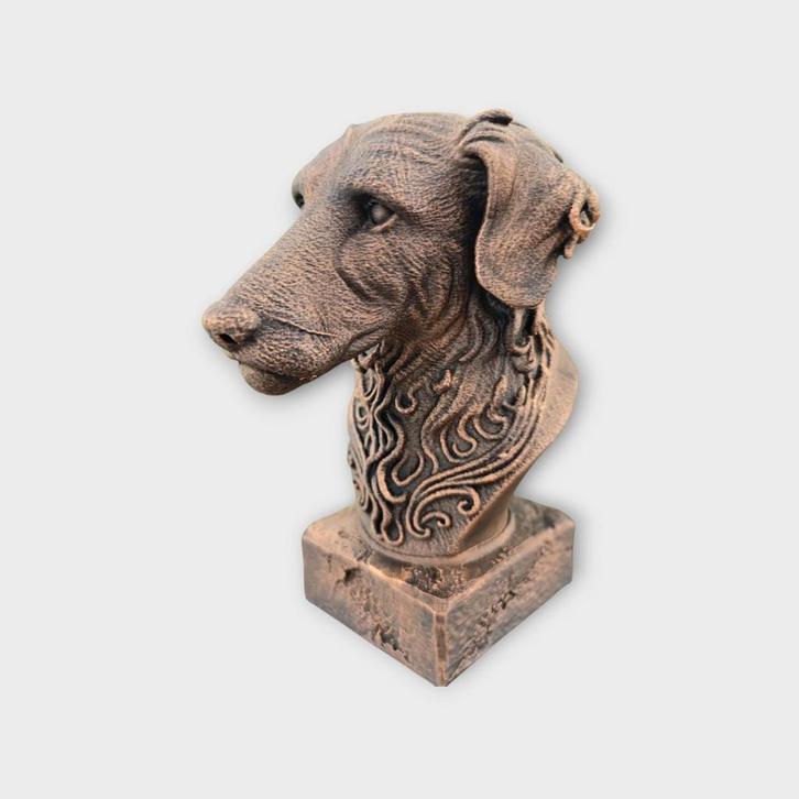 Bust of a Lurcher statue - home decor dog lover gift him her, Verzamelen, Beelden en Beeldjes, Nieuw, Verzenden