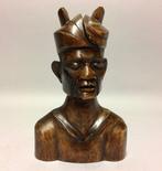 Buste, Balinese Bruidegom - 26 cm - Hout, Antiek en Kunst