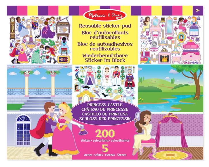 Melissa & Doug stickerboek prinsess van €9,99 voor €7,99, Kinderen en Baby's, Speelgoed | Educatief en Creatief, Ophalen of Verzenden