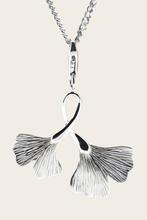 Zilveren Ginkgo dubbel blad hanger en/of bedel, Verzenden, Nieuw
