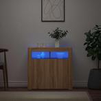 vidaXL Dressoir met LED-verlichting 80x35x75 cm sonoma, Verzenden, Nieuw, 50 tot 100 cm, 25 tot 50 cm