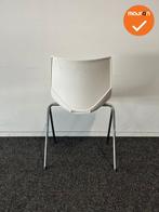 Vergaderstoel AMIR - Wit  - Chroom frame (Vergaderstoelen), Vergader- of Presentatieruimte, Ophalen of Verzenden, Gebruikt, Stoel