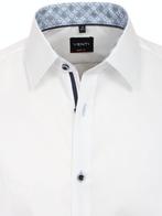 Wit Venti Heren Overhemd Katoen Body Fit 144210000-000, Kleding | Heren, Overhemden, Nieuw, Wit, Verzenden