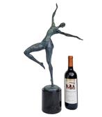 sculptuur, A modernist bronze - 62 cm - Brons, Marmer