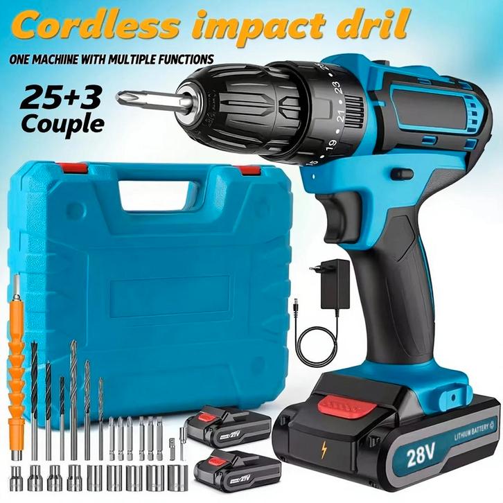 28V Draadloze Klopboormachine Multifunctionele Schroevendraa, Doe-het-zelf en Verbouw, Gereedschap | Overige machines, Nieuw, Verzenden