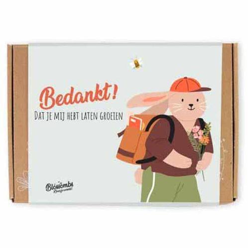 Blossombs Giftbox Small - Bedankt! - 7x Bloemzaadbommetjes -, Tuin en Terras, Bloembollen en Zaden, Ophalen of Verzenden