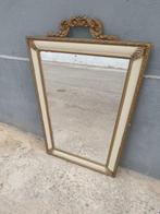Spiegel- Hoge spiegel met gouden kam. - Hout - Spiegel met