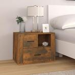 vidaXL Nachtkastje 60x36x45 cm bewerkt hout gerookt, Minder dan 45 cm, Verzenden, Nieuw, Minder dan 55 cm