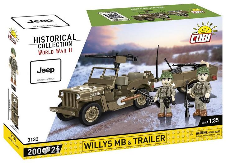 COBI 3132 WILLYS MB & Trailer (Leger bouwsets), Kinderen en Baby's, Speelgoed | Bouwstenen, Nieuw, Verzenden