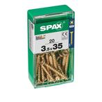 Spax Houtschroef3.5x35mm - Phillips Z2 - 20 stuks, Doe-het-zelf en Verbouw, IJzerwaren en Bevestigingsmiddelen, Verzenden, Nieuw