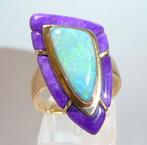 Ring - 14 karaat Geel goud - 6.00ct. tw. Opaal - Gemengde, Nieuw
