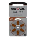 Rayovac Hoorapparaat batterij 312AU bruin (6 stuks), Nieuw, Ophalen of Verzenden