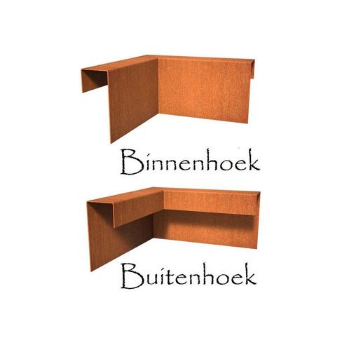 Cortenstaal u-profiel hoek 30x30x6,4x15cm, Tuin en Terras, Bielzen en Borders, Minder dan 100 cm, Nieuw, Overige materialen, Border