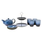 Theeservies - Blauw - 10-delig, Verzenden, Nieuw