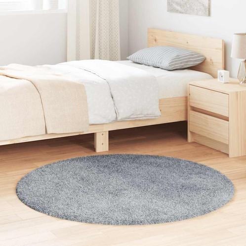 vidaXL Hoogpolig vloerkleed NAVARRA 120x120 cm polyester, Huis en Inrichting, Stoffering | Tapijten en Kleden, Grijs, Nieuw, Verzenden