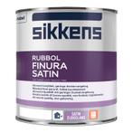 Sikkens Rubbol Finura Satin RAL 9010 | Zuiver Wit 1L, Verzenden, Wit, Nieuw, Verf