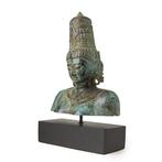 sculptuur, NO RESERVE PRICE - Antiqued Thai Buddha on Stand, Antiek en Kunst