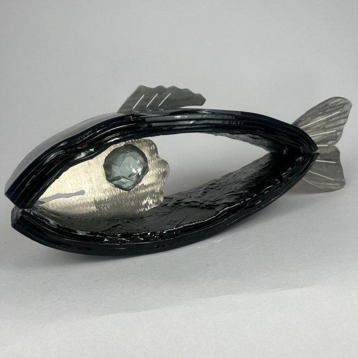Andrzej Rafalski - sculptuur, Handmade Glass Fish - 15 cm -, Antiek en Kunst, Antiek | Glas en Kristal